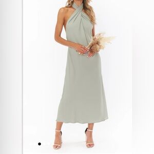 Show Me Your MuMu Jasmine Halter Midi Dress